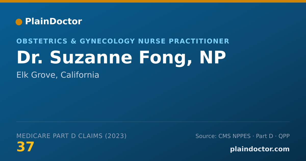 Shareable card for Suzanne Fong, NP - Obstetrics & Gynecology Nurse Practitioner, Elk Grove, CA