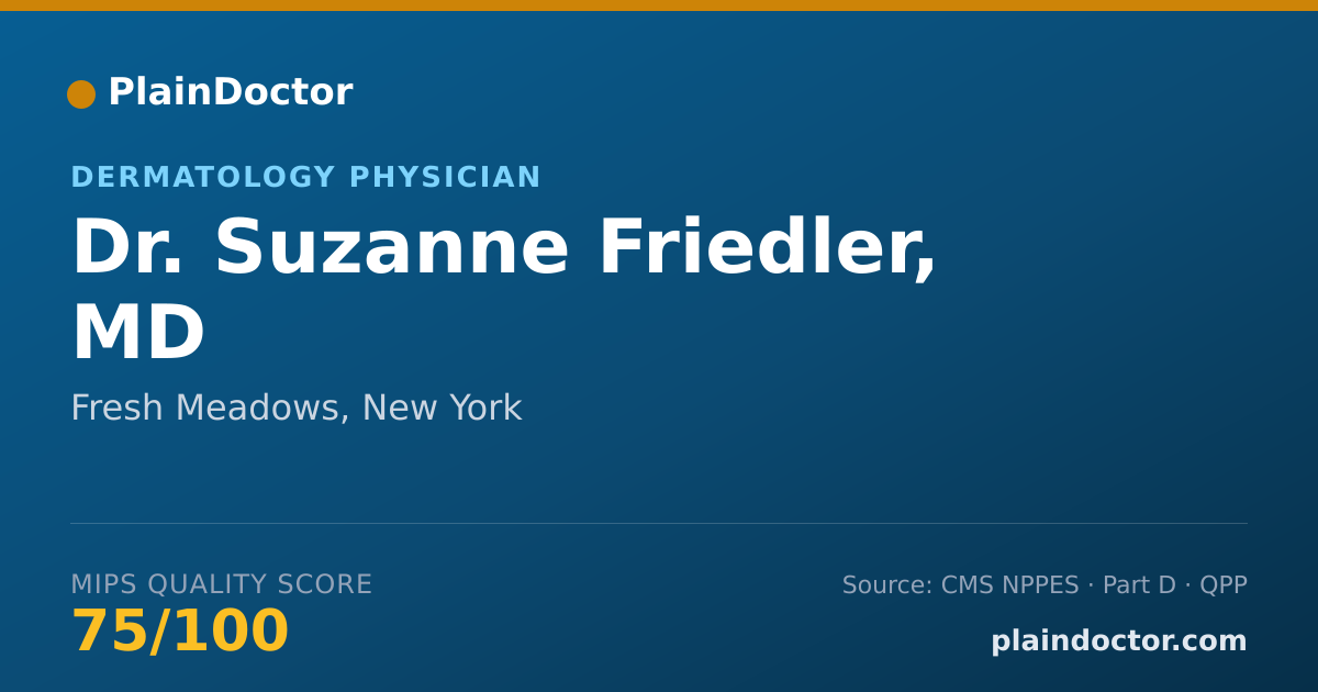 Shareable card for Suzanne Friedler, MD - Dermatology Physician, Fresh Meadows, NY
