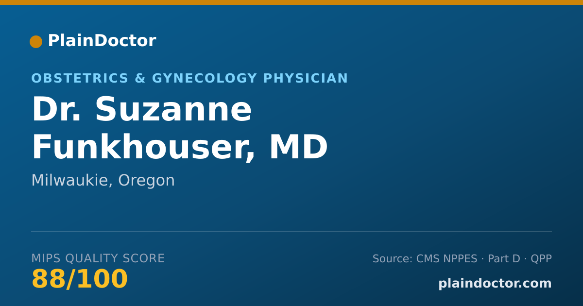 Shareable card for Suzanne Funkhouser, MD - Obstetrics & Gynecology Physician, Milwaukie, OR