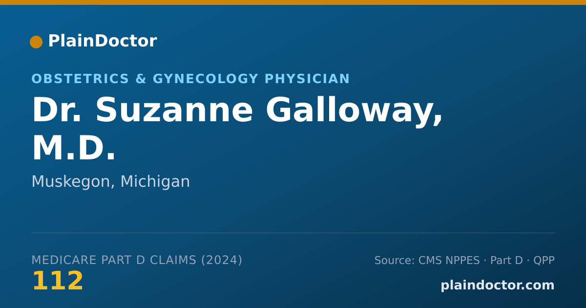Shareable card for Suzanne Galloway, M.D. - Obstetrics & Gynecology Physician, Muskegon, MI