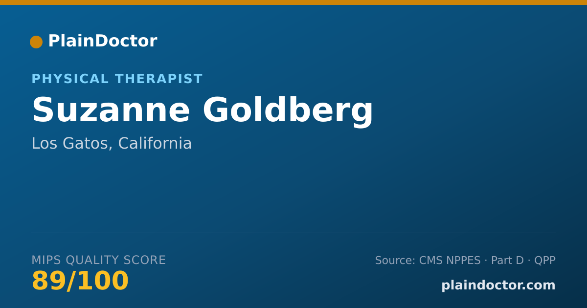 Shareable card for Suzanne Goldberg - Physical Therapist, Los Gatos, CA