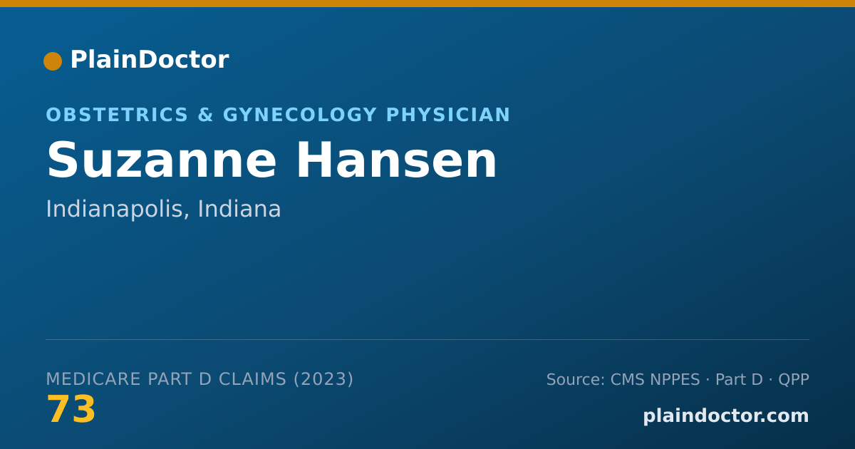 Shareable card for Suzanne Hansen - Obstetrics & Gynecology Physician, Indianapolis, IN