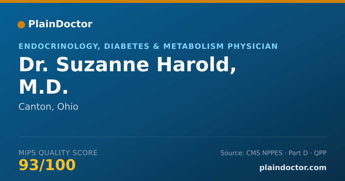 Shareable card for Suzanne Harold, M.D. - Endocrinology, Diabetes & Metabolism Physician, Canton, OH