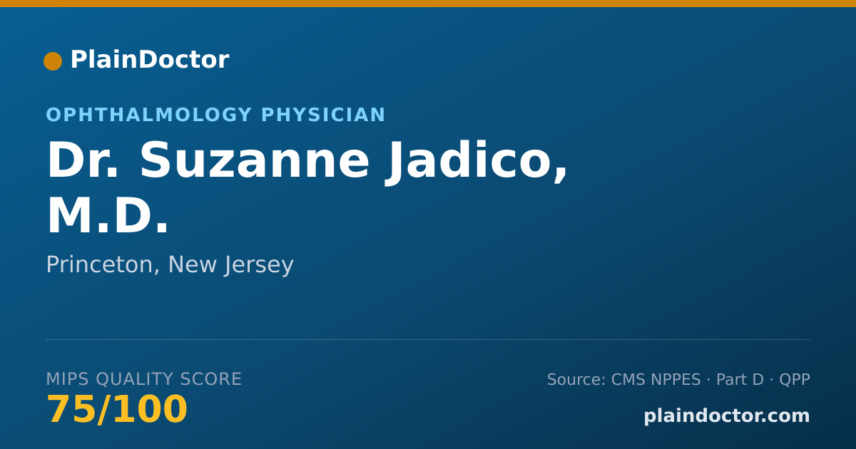 Shareable card for Suzanne Jadico, M.D. - Ophthalmology Physician, Princeton, NJ
