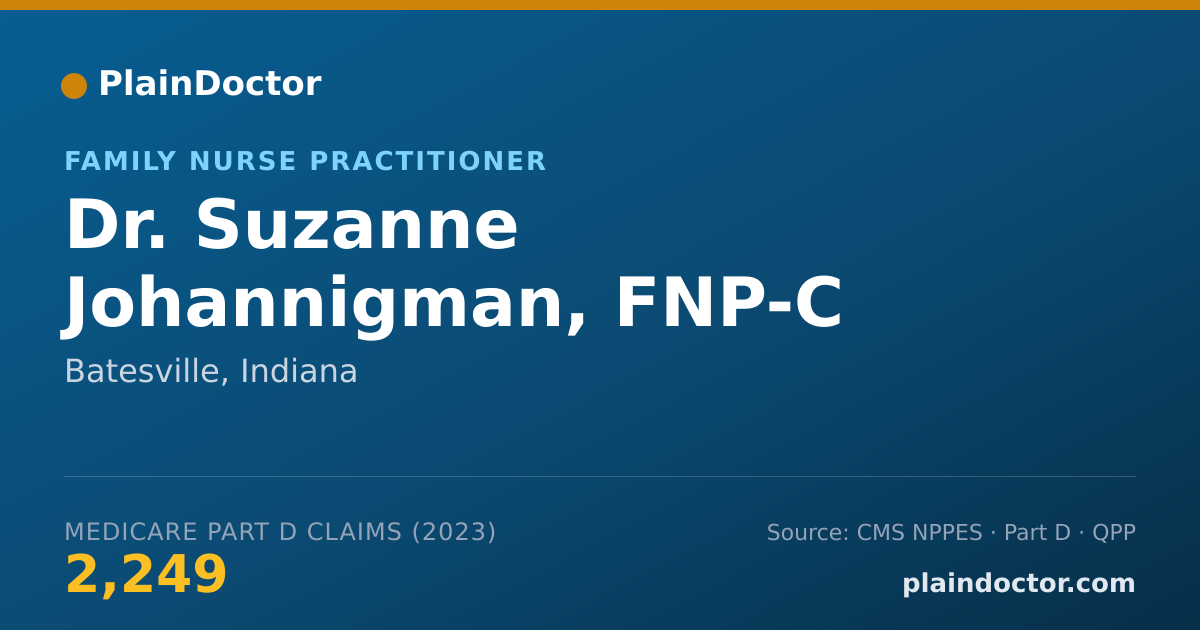 Shareable card for Suzanne Johannigman, FNP-C - Family Nurse Practitioner, Batesville, IN