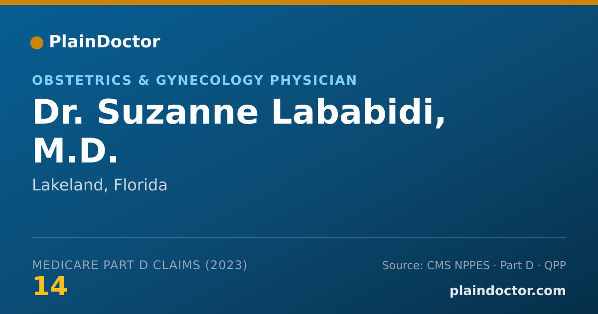 Shareable card for Suzanne Lababidi, M.D. - Obstetrics & Gynecology Physician, Lakeland, FL