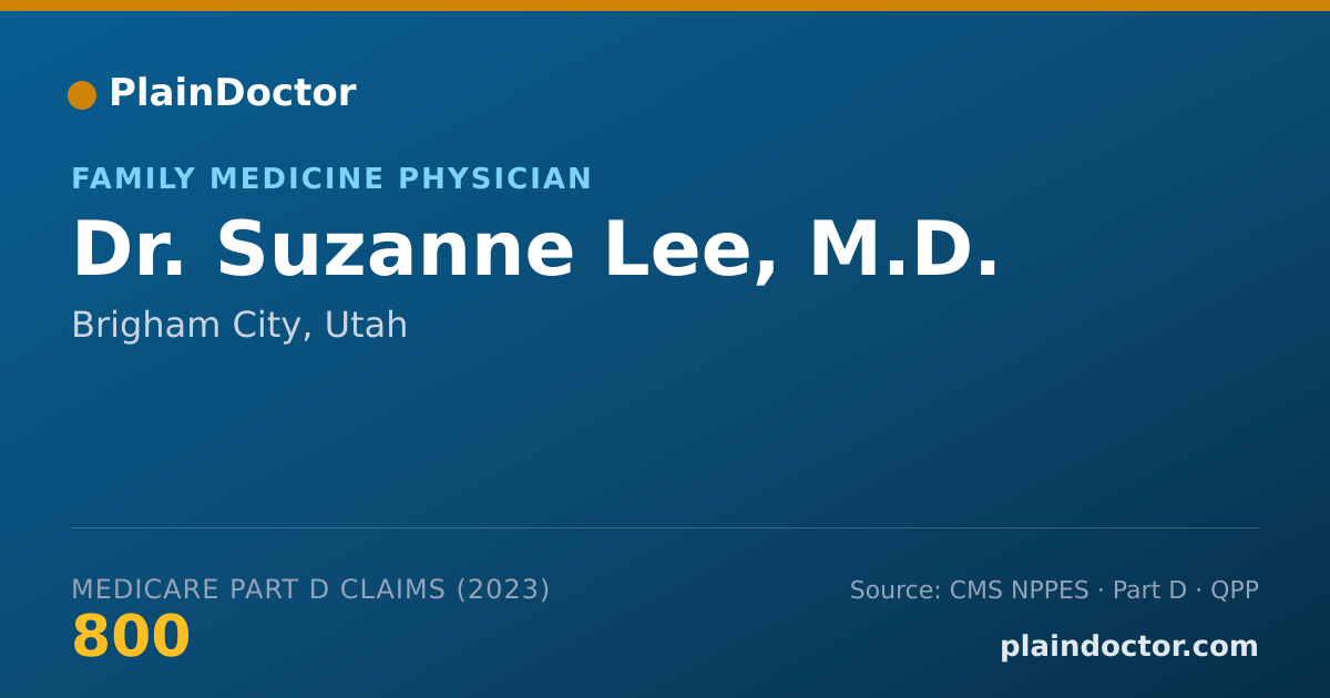 Shareable card for Suzanne Lee, M.D. - Family Medicine Physician, Brigham City, UT