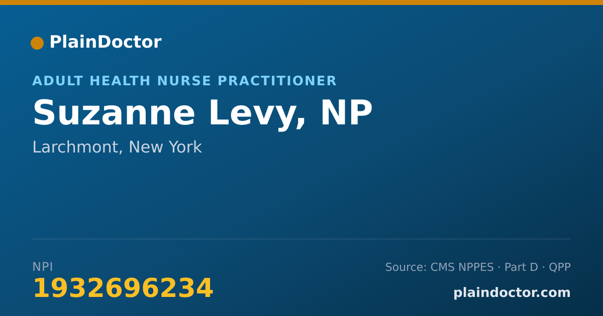 Shareable card for Suzanne Levy, NP - Registered Nurse, Larchmont, NY