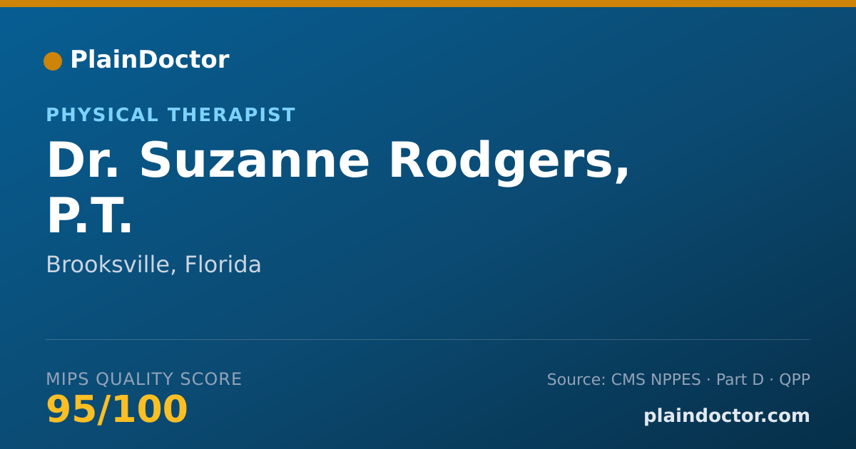 Shareable card for Suzanne Rodgers, P.T. - Physical Therapist, Brooksville, FL