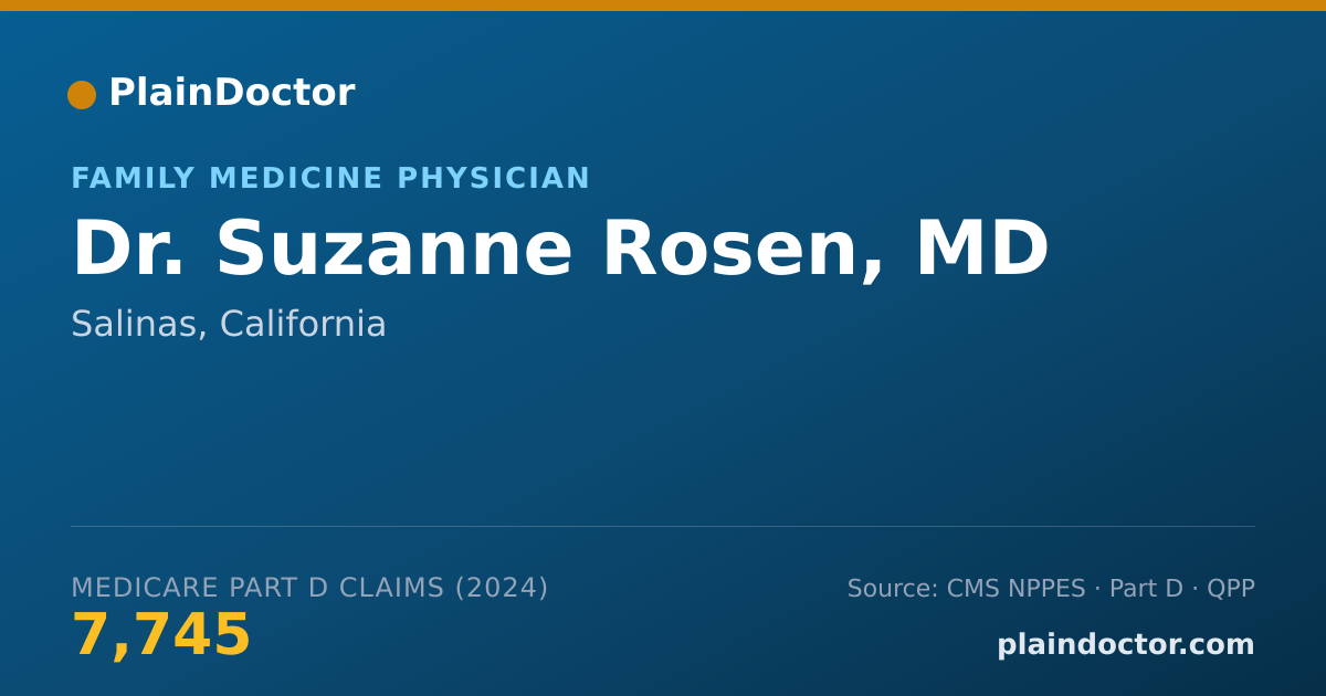 Shareable card for Suzanne Rosen, MD - Family Medicine Physician, Salinas, CA