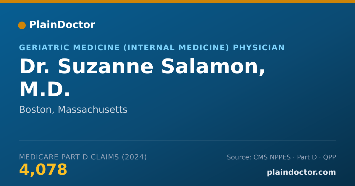 Shareable card for Suzanne Salamon, M.D. - Geriatric Medicine (Internal Medicine) Physician, Boston, MA
