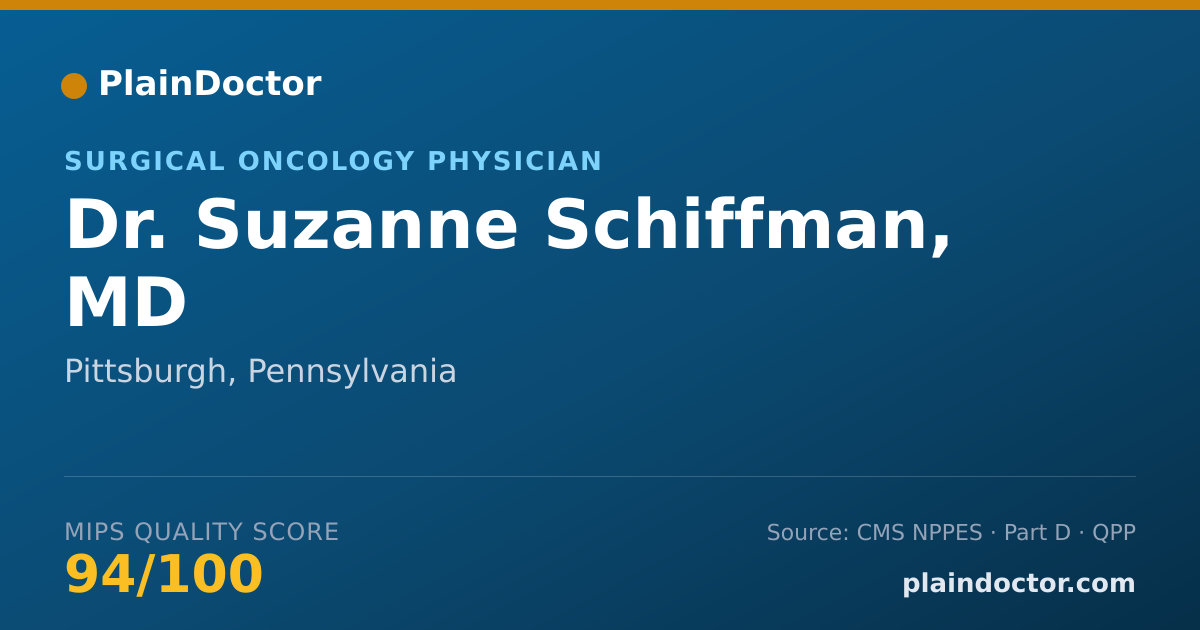 Shareable card for Suzanne Schiffman, MD - Surgery Physician, Pittsburgh, PA