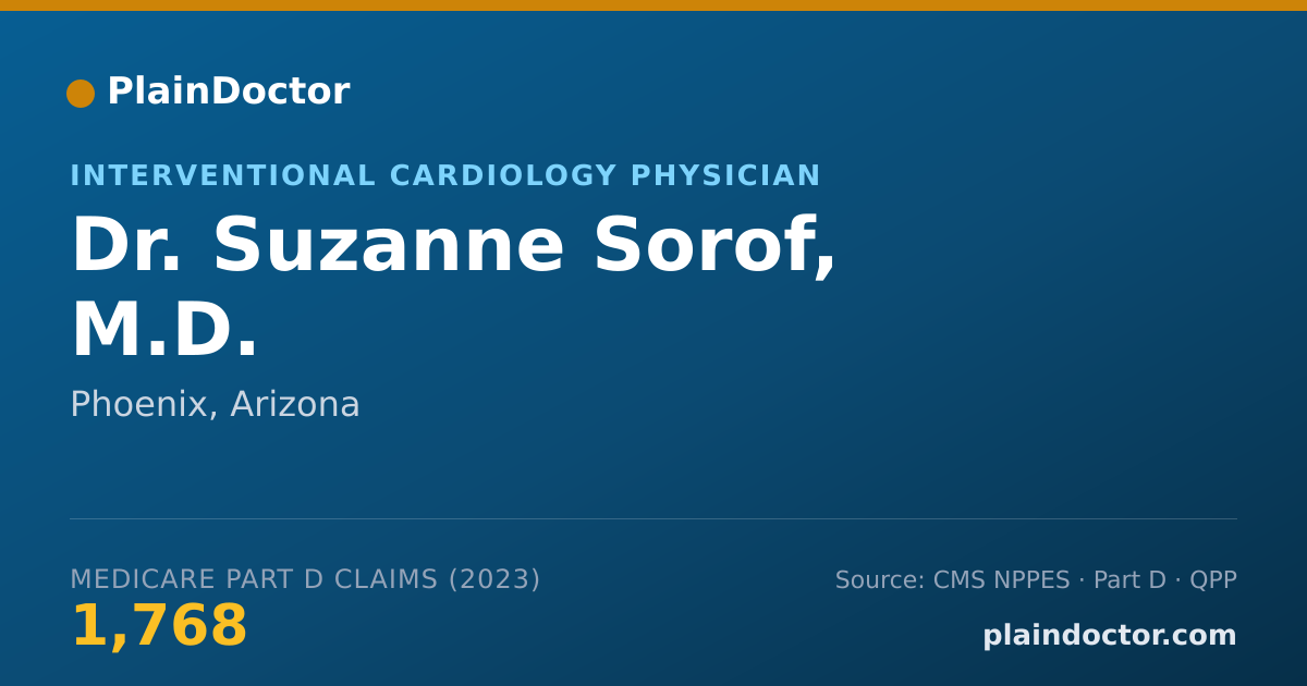 Shareable card for Suzanne Sorof, M.D. - Interventional Cardiology Physician, Phoenix, AZ