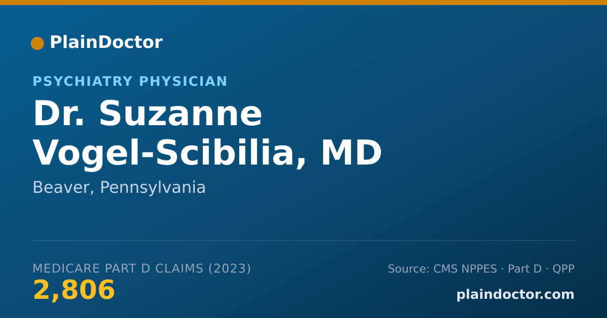 Shareable card for Suzanne Vogel-Scibilia, MD - Psychiatry Physician, Beaver, PA