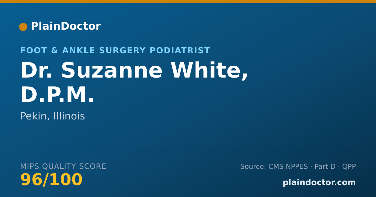 Shareable card for Suzanne White, D.P.M. - Foot & Ankle Surgery Podiatrist, Pekin, IL