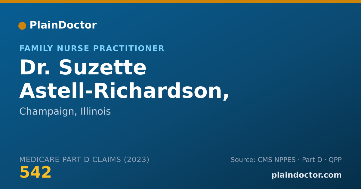 Shareable card for Suzette Astell-Richardson, APRN - Family Nurse Practitioner, Champaign, IL