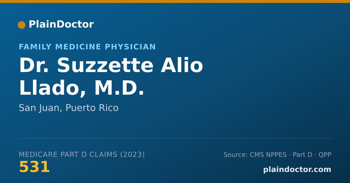 Shareable card for Suzzette Alio Llado, M.D. - Family Medicine Physician, San Juan, PR