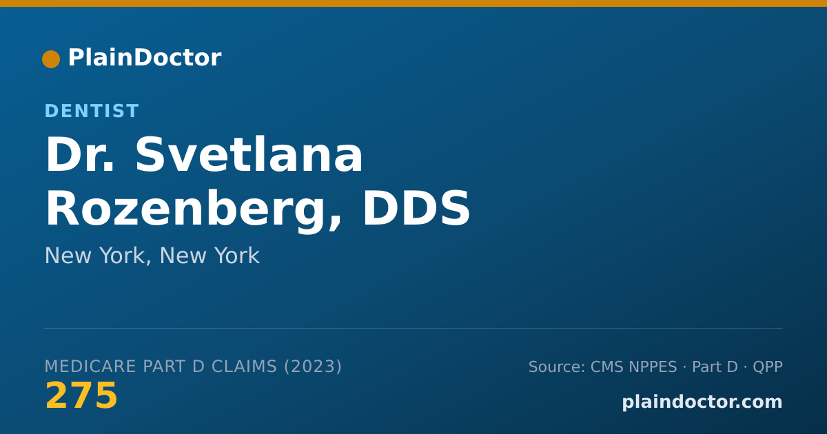 Shareable card for Svetlana Rozenberg, DDS - Dentist, New York, NY