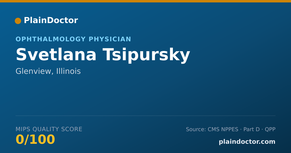 Shareable card for Svetlana Tsipursky - Ophthalmology Physician, Glenview, IL