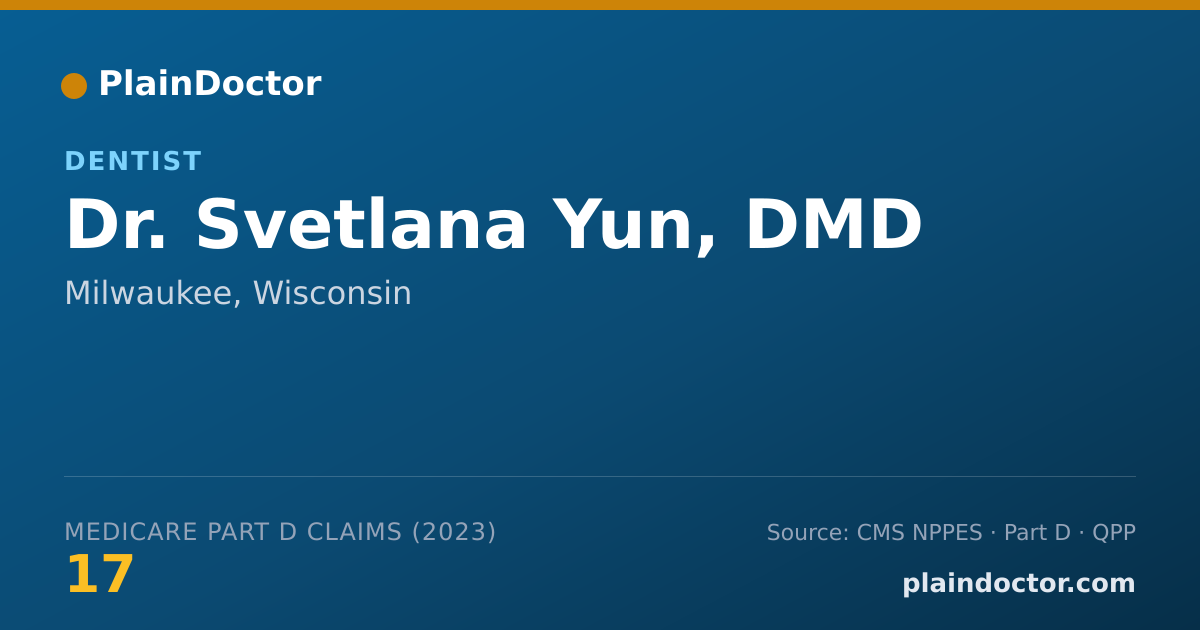 Shareable card for Svetlana Yun, DMD - Dentist, Milwaukee, WI