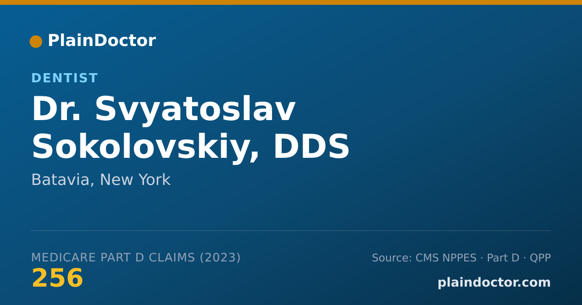 Shareable card for Svyatoslav Sokolovskiy, DDS - Dentist, Batavia, NY