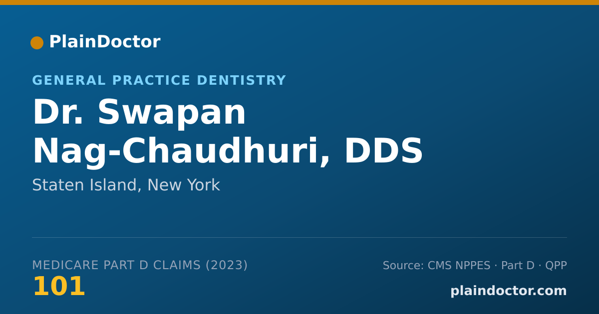 Shareable card for Swapan Nag-Chaudhuri, DDS - General Practice Dentistry, Staten Island, NY
