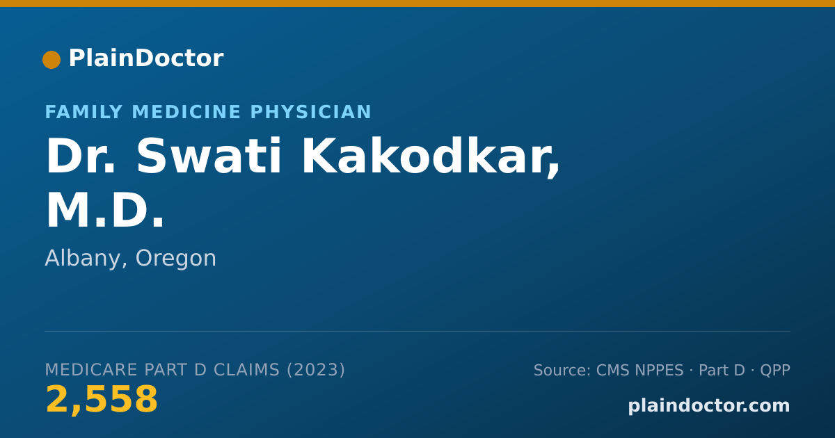 Shareable card for Swati Kakodkar, M.D. - Family Medicine Physician, Albany, OR