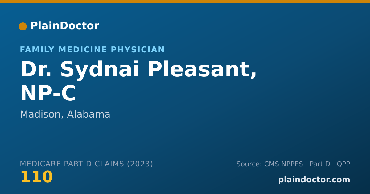 Shareable card for Sydnai Pleasant, NP-C - Family Medicine Physician, Madison, AL
