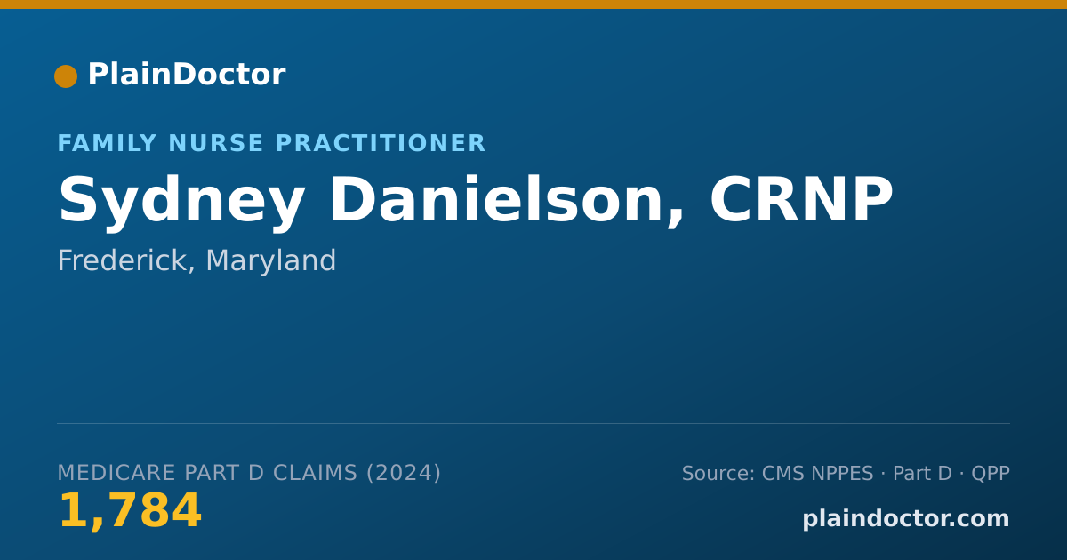 Shareable card for Sydney Danielson, CRNP - Family Nurse Practitioner, Frederick, MD