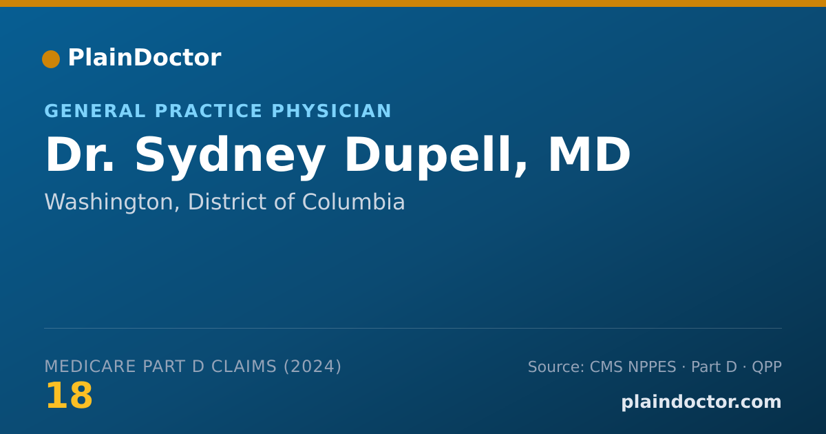 Shareable card for Sydney Dupell, MD - General Practice Physician, Washington, DC