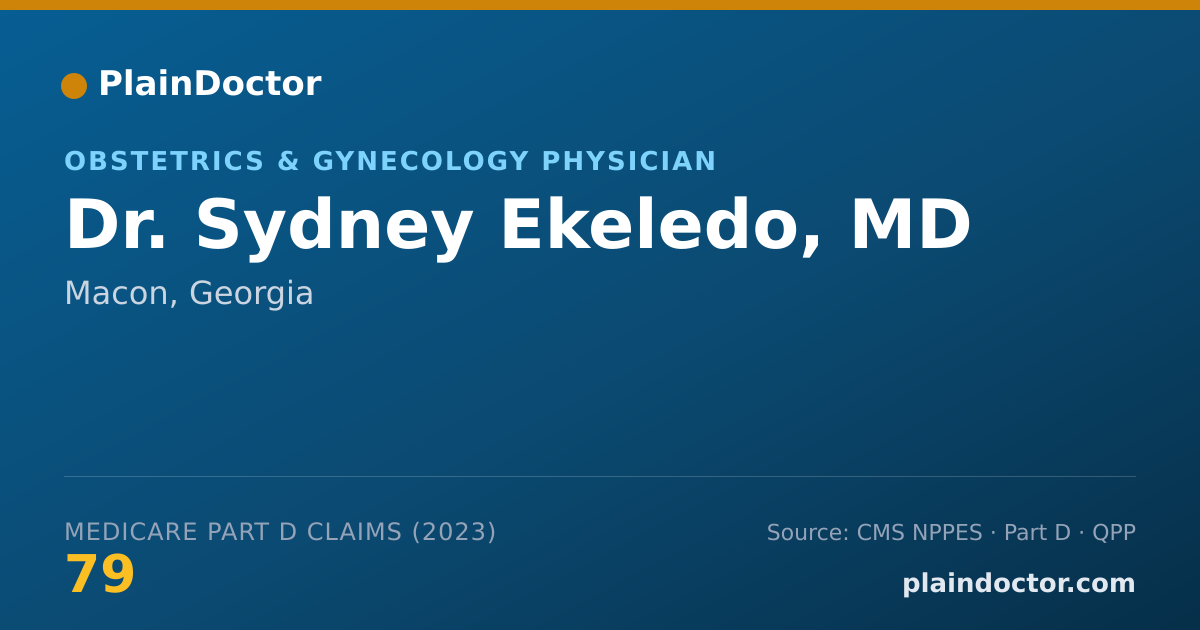 Shareable card for Sydney Ekeledo, MD - Obstetrics & Gynecology Physician, Macon, GA