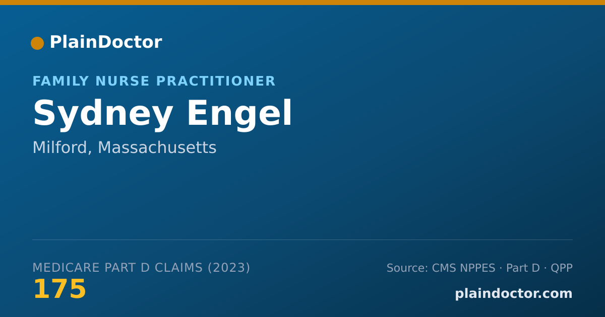 Shareable card for Sydney Engel - Family Nurse Practitioner, Milford, MA