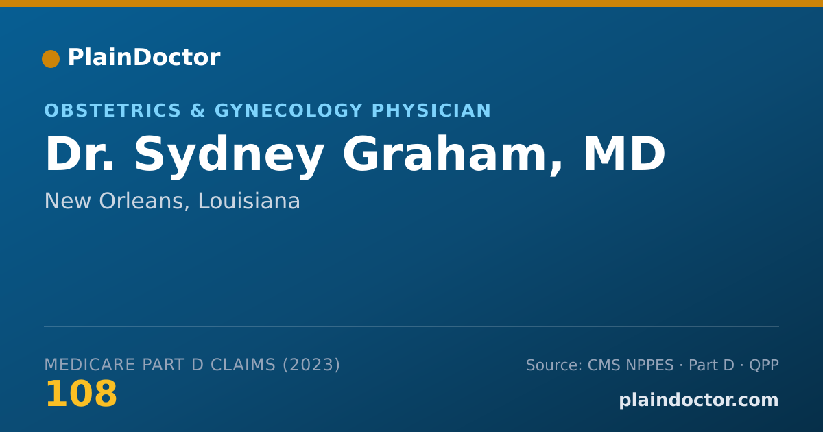 Shareable card for Sydney Graham, MD - Obstetrics & Gynecology Physician, New Orleans, LA