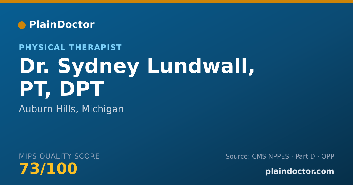 Shareable card for Sydney Lundwall, PT, DPT - Physical Therapist, Auburn Hills, MI