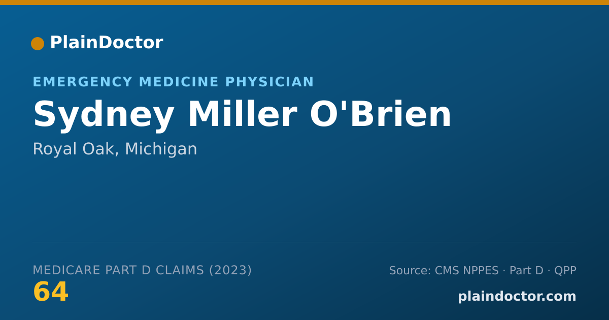 Shareable card for Sydney Miller O'Brien - Emergency Medicine Physician, Royal Oak, MI