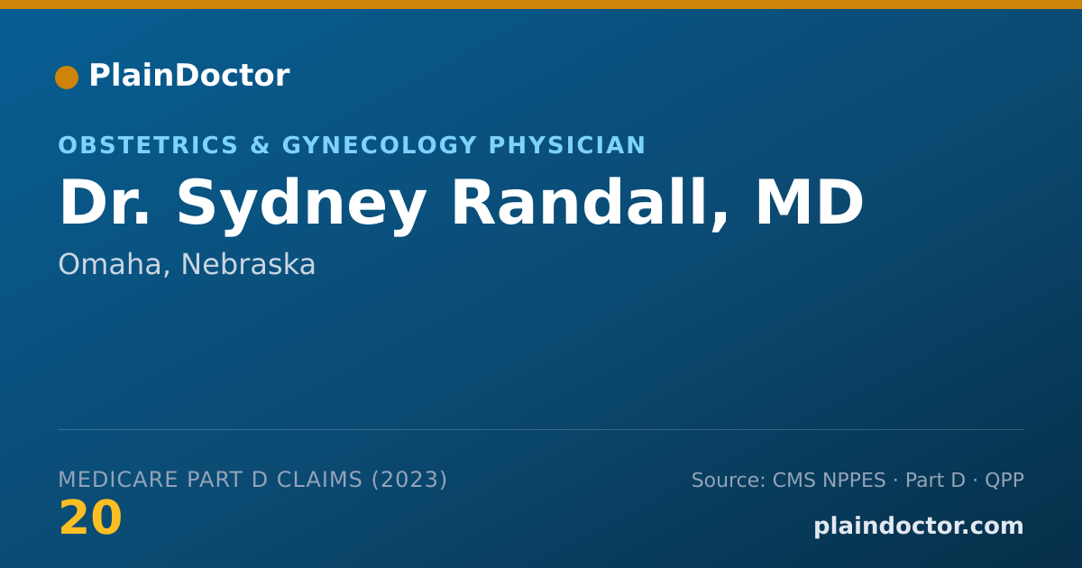 Shareable card for Sydney Randall, MD - Obstetrics & Gynecology Physician, Omaha, NE