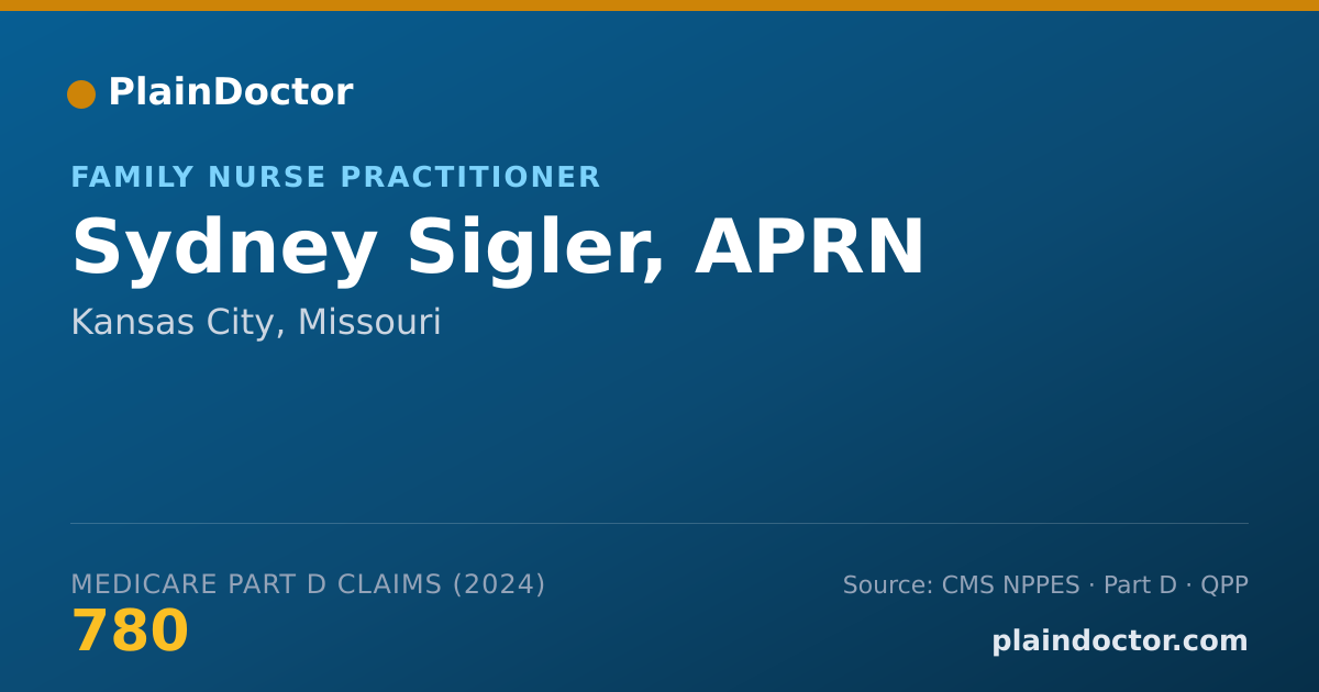 Shareable card for Sydney Sigler, APRN - Family Nurse Practitioner, Kansas City, MO