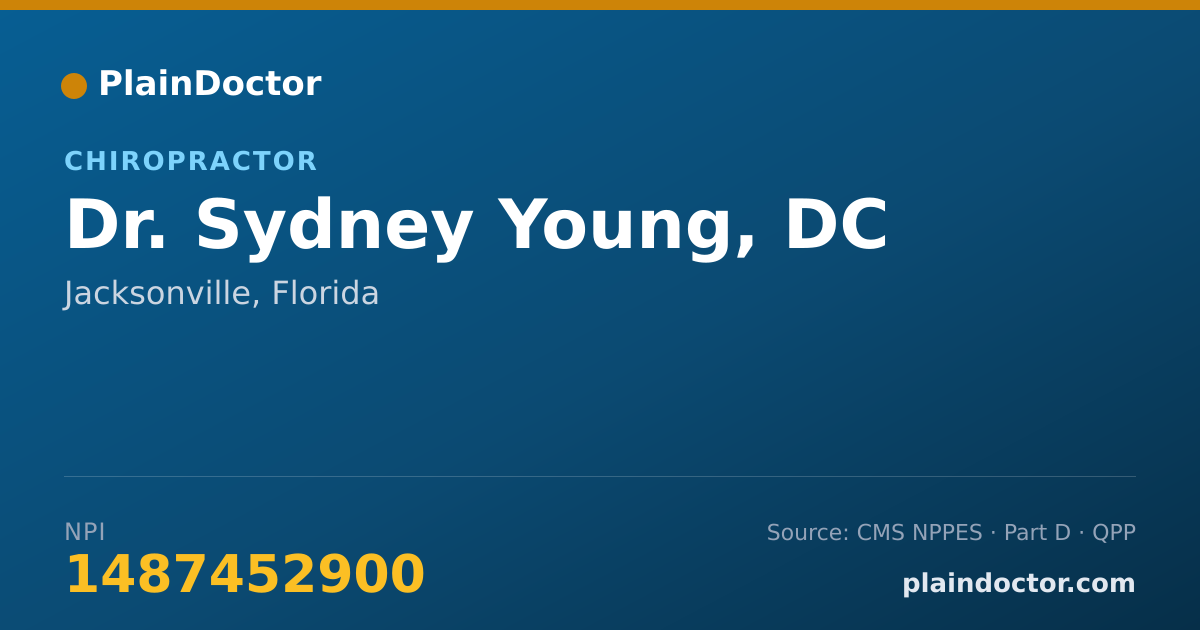 Shareable card for Sydney Young, DC - Chiropractor, Jacksonville, FL