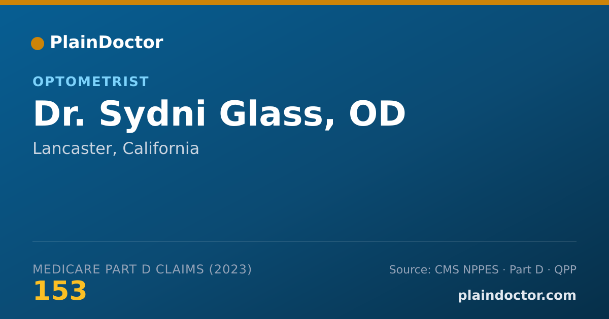 Shareable card for Sydni Glass, OD - Optometrist, Lancaster, CA