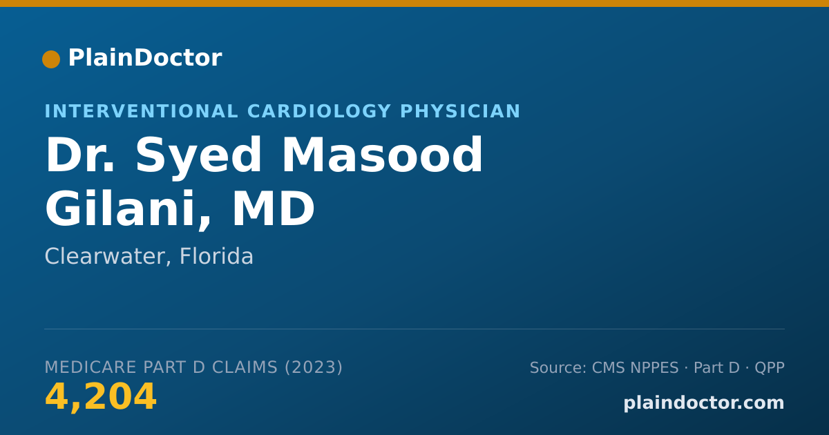 Shareable card for Syed Masood Gilani, MD - Interventional Cardiology Physician, Clearwater, FL