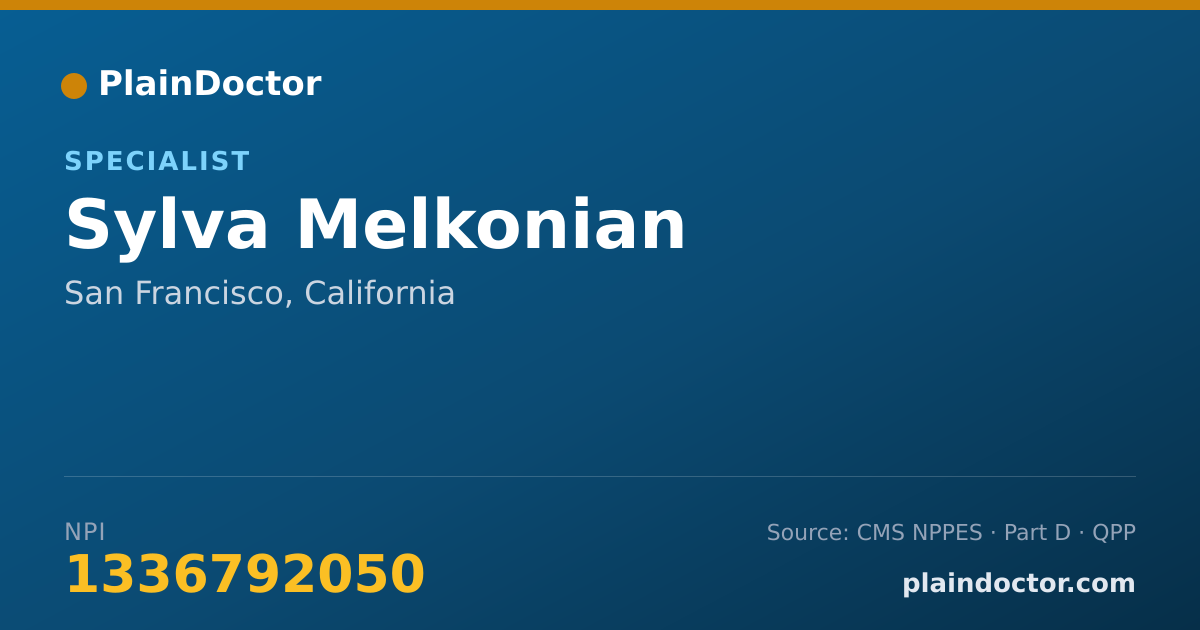 Shareable card for Sylva Melkonian - Specialist, San Francisco, CA