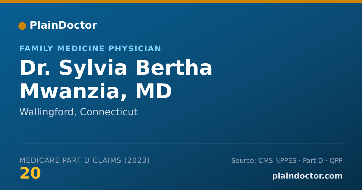 Shareable card for Sylvia Bertha Mwanzia, MD - Family Medicine Physician, Wallingford, CT