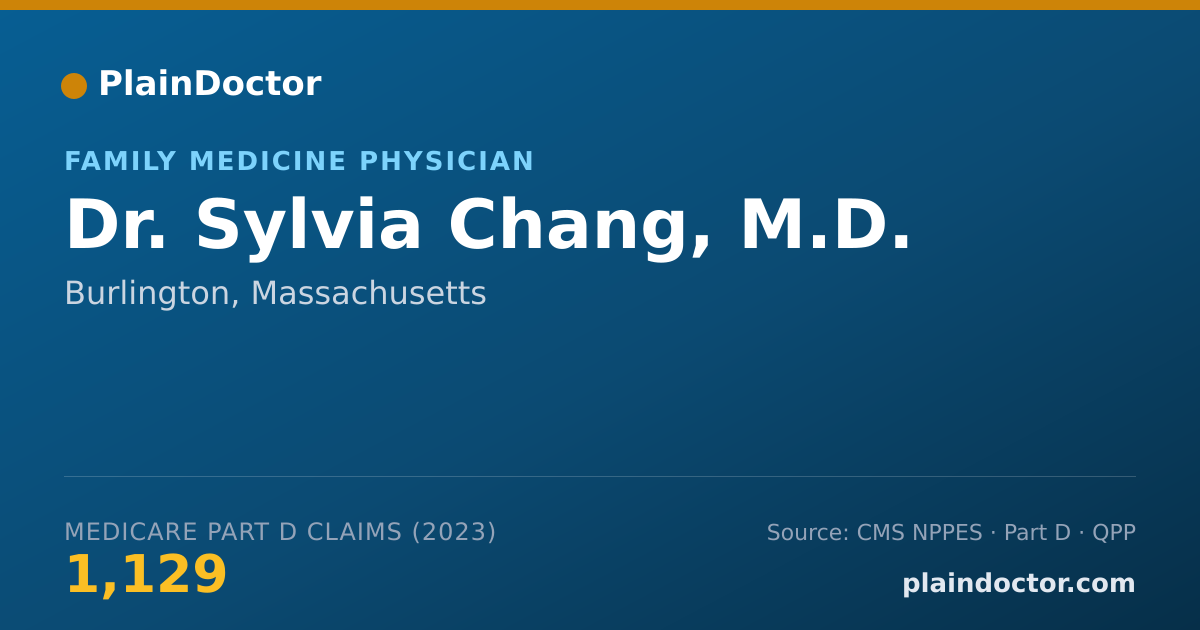 Shareable card for Sylvia Chang, M.D. - Family Medicine Physician, Burlington, MA