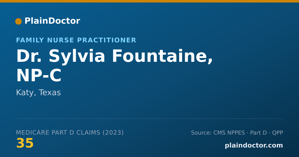 Shareable card for Sylvia Fountaine, NP-C - Family Nurse Practitioner, Katy, TX