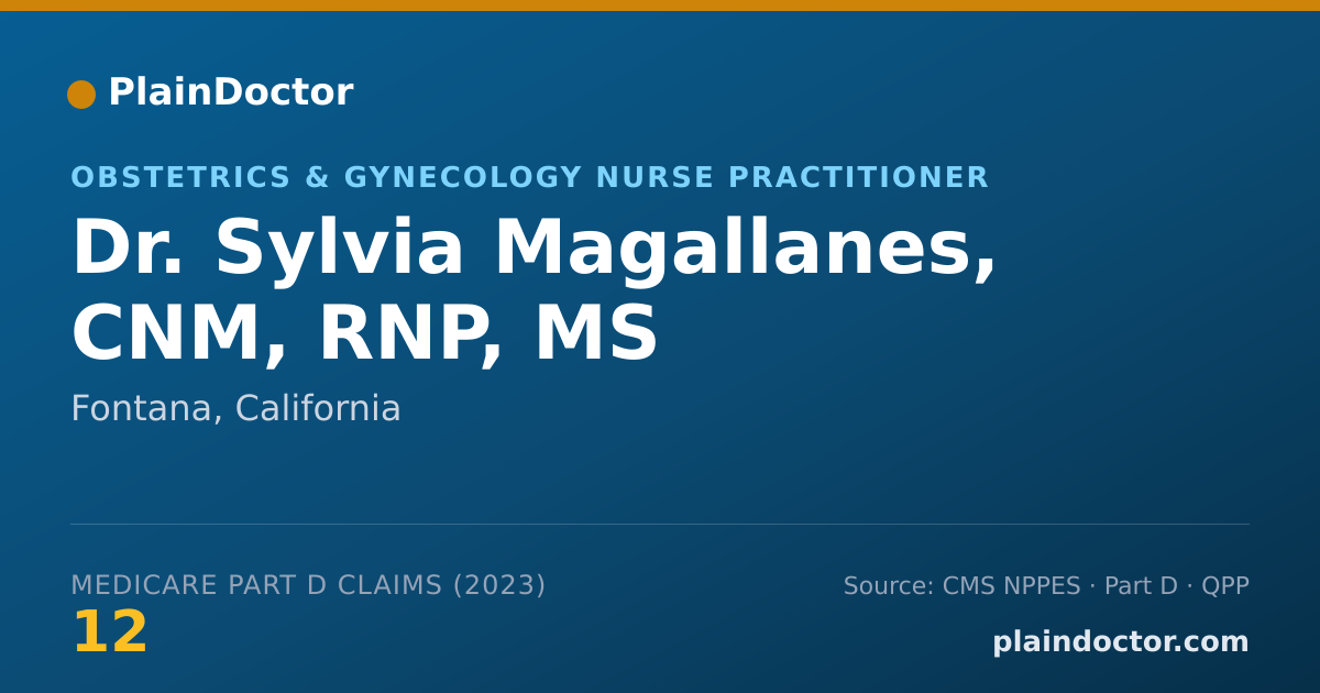 Shareable card for Sylvia Magallanes, CNM, RNP, MS - Obstetrics & Gynecology Nurse Practitioner, Fontana, CA