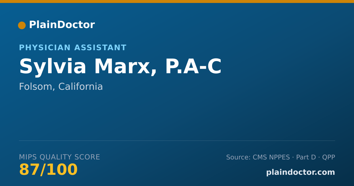 Shareable card for Sylvia Marx, P.A-C - Physician Assistant, Folsom, CA