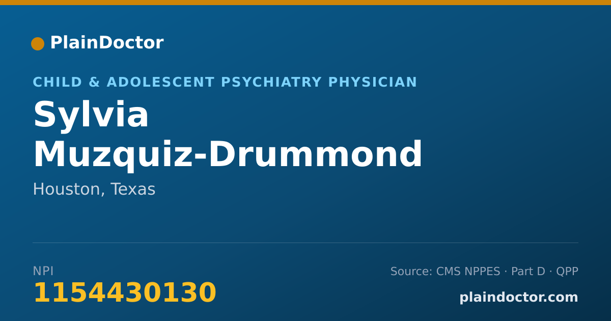 Shareable card for Sylvia Muzquiz-Drummond - Child & Adolescent Psychiatry Physician, Houston, TX
