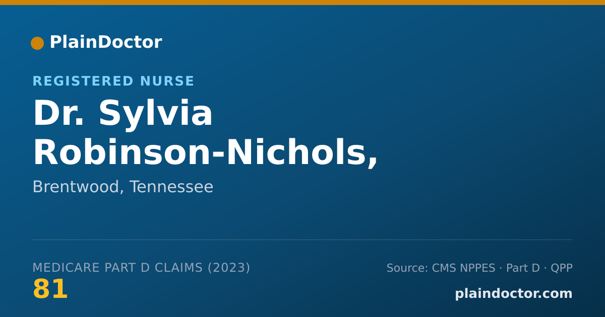 Shareable card for Sylvia Robinson-Nichols, APRN, FNP-BC - Registered Nurse, Brentwood, TN