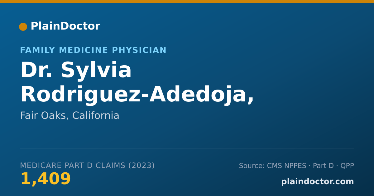 Shareable card for Sylvia Rodriguez-Adedoja, NURSE PRACTITIONER - Family Medicine Physician, Fair Oaks, CA
