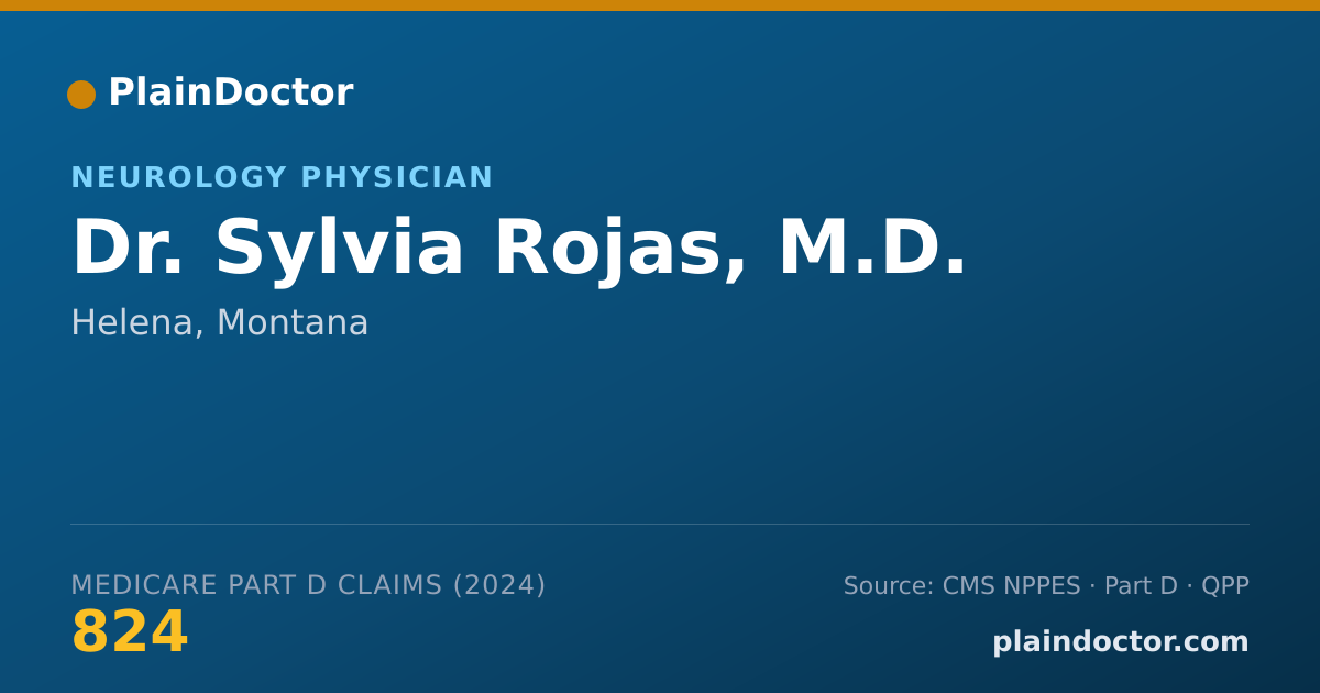 Shareable card for Sylvia Rojas, M.D. - Neurology Physician, Helena, MT